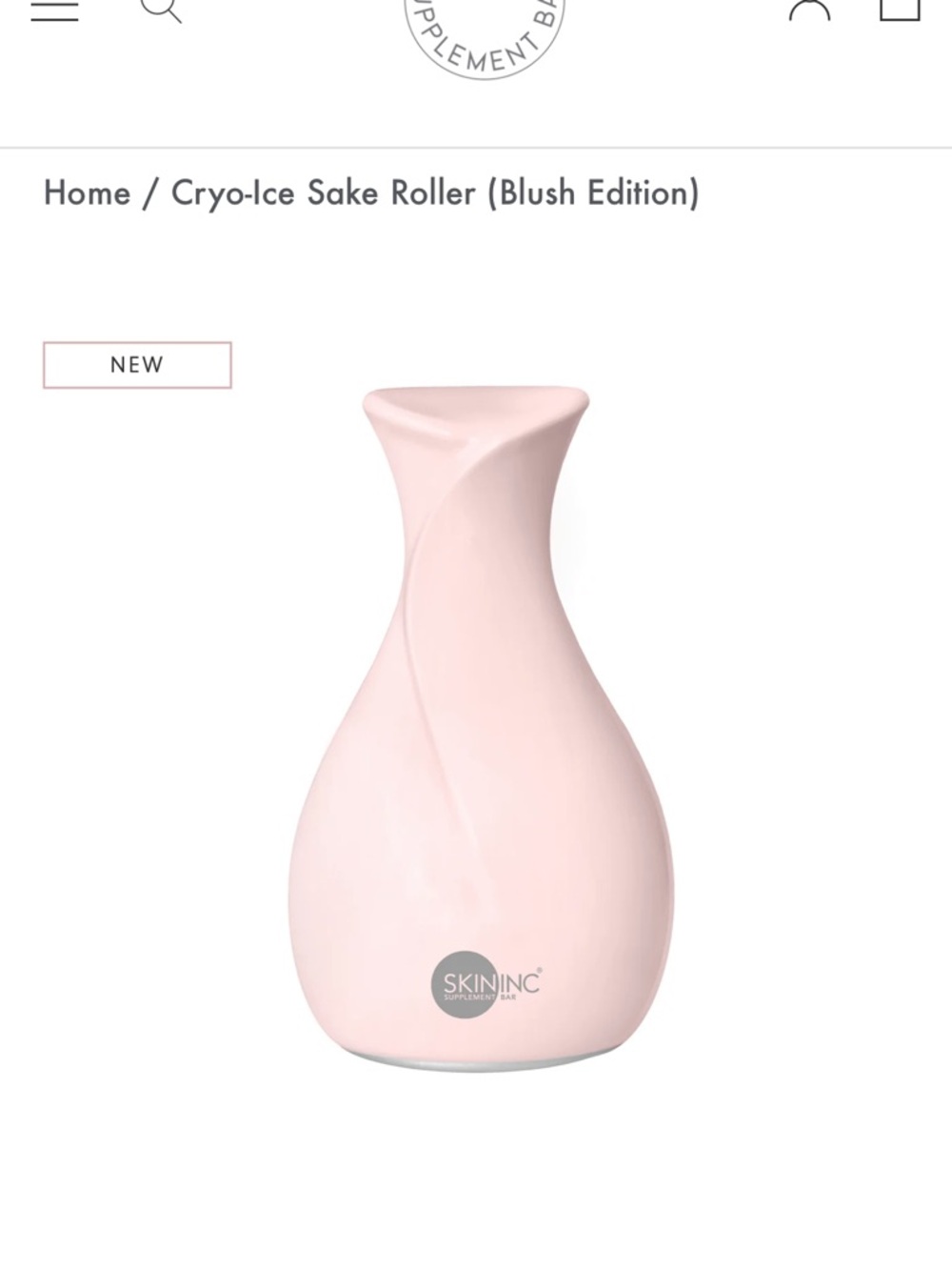 Cryo-Ice Sake Roller (Blush) - Facial Cooling Tool